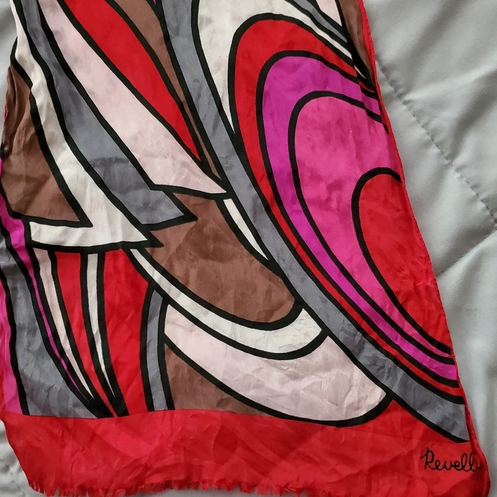 Multi Print Silk Scarf